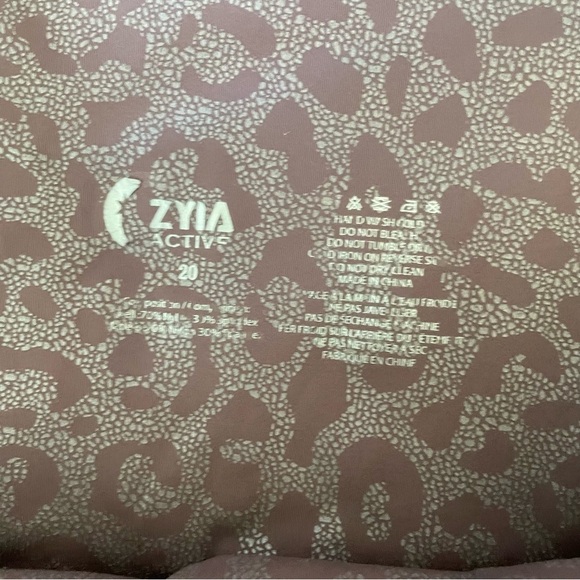 Zyia Active Leopard Leggings in Size 20 - Picture 3 of 5